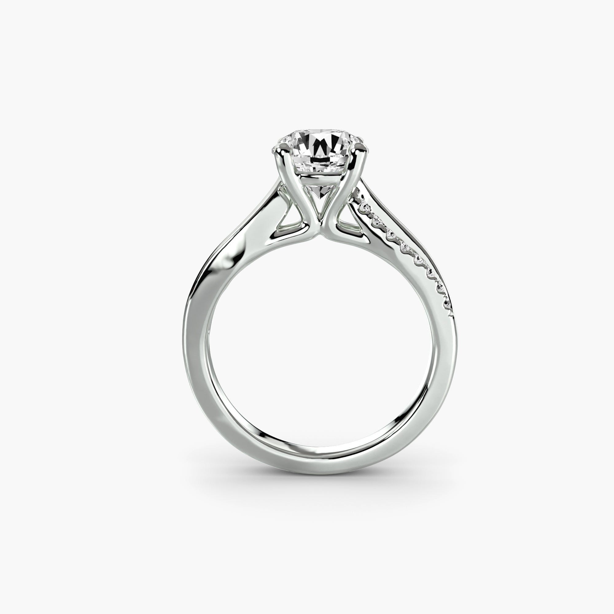 The Split Shank Pavé Solitaire ALZA
