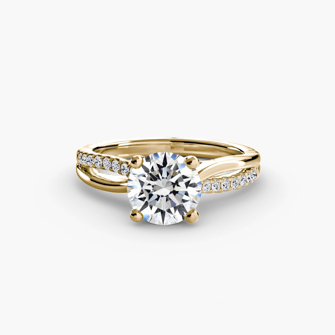 The Split Shank Pavé Solitaire ALZA