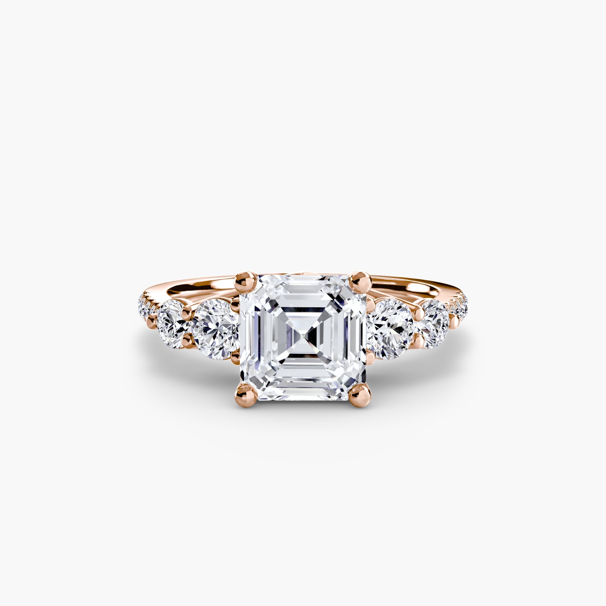 Five Stone Ring with Pavé Band ALZA
