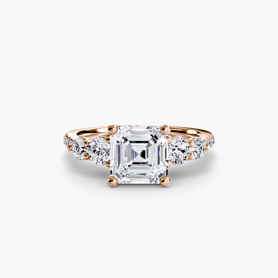Five Stone Ring with Pavé Band ALZA