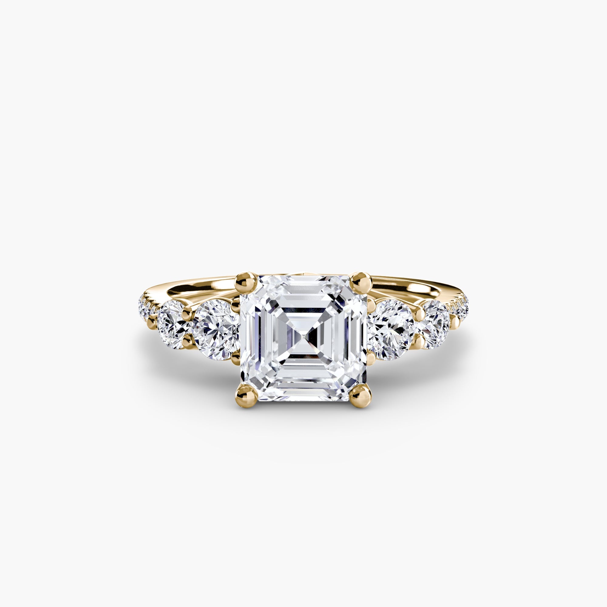 Five Stone Ring with Pavé Band ALZA