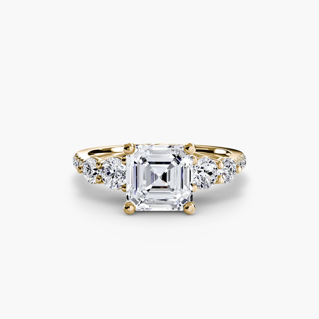 Five Stone Ring with Pavé Band ALZA