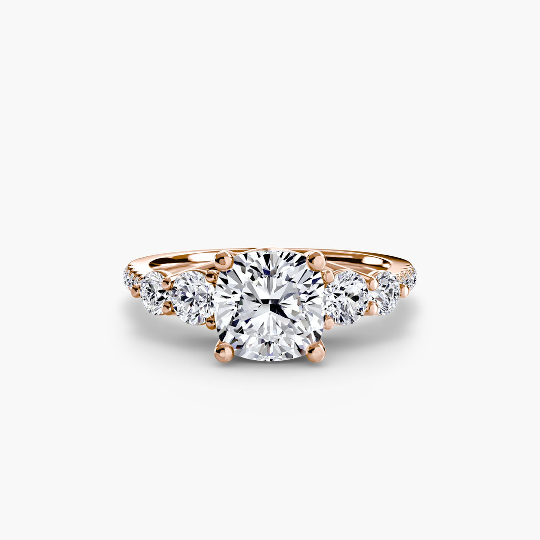 Five Stone Ring with Pavé Band ALZA