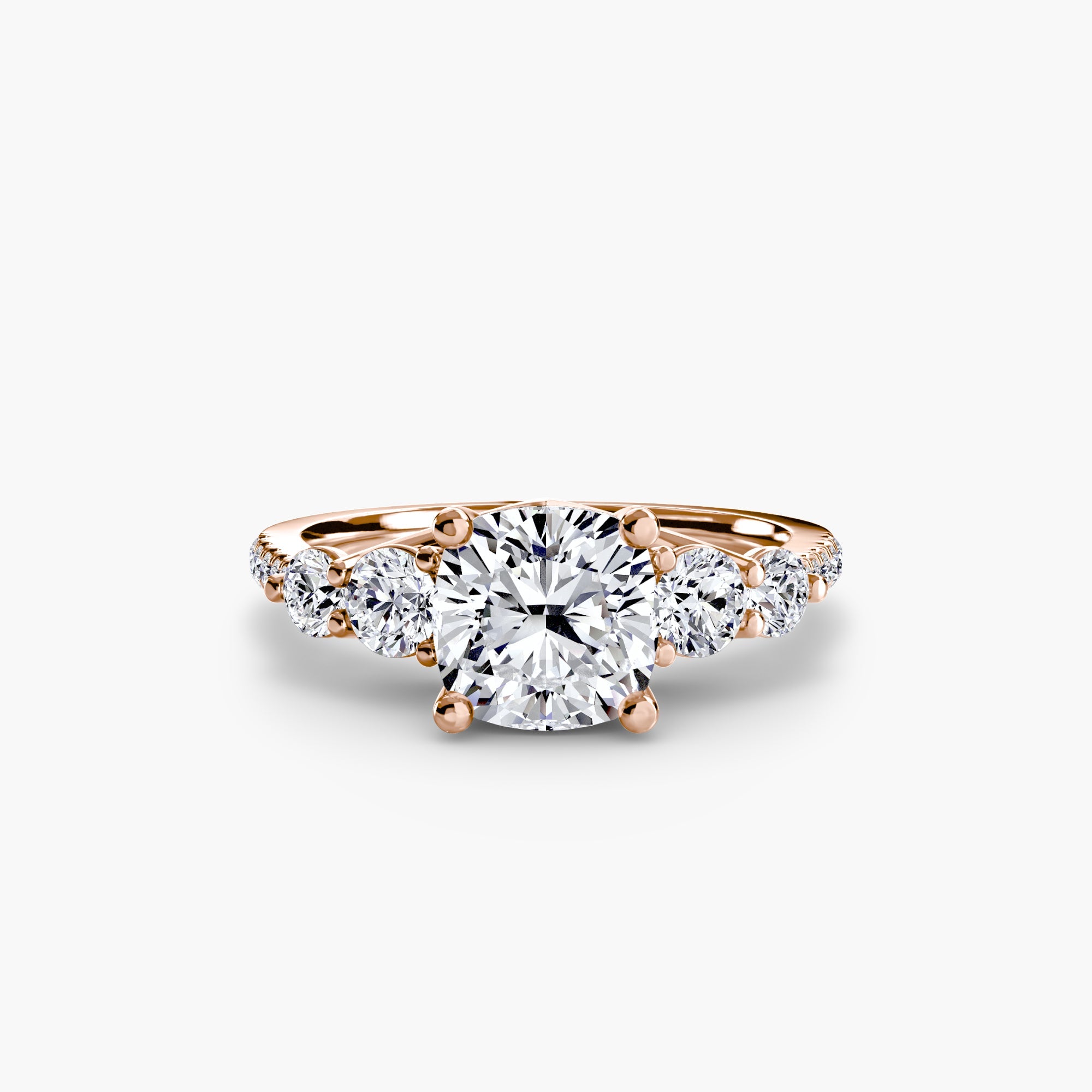 Five Stone Ring with Pavé Band ALZA
