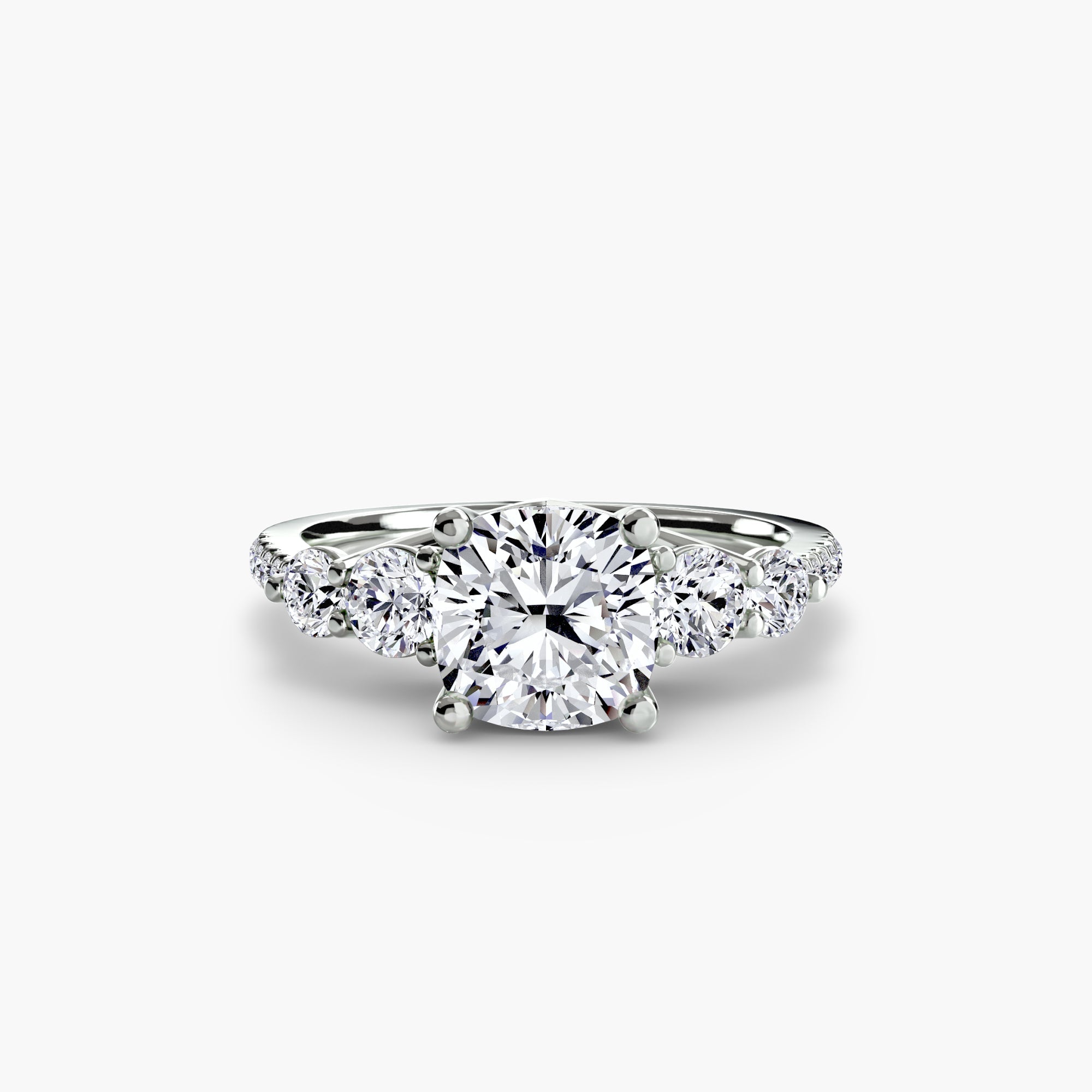 Five Stone Ring with Pavé Band ALZA