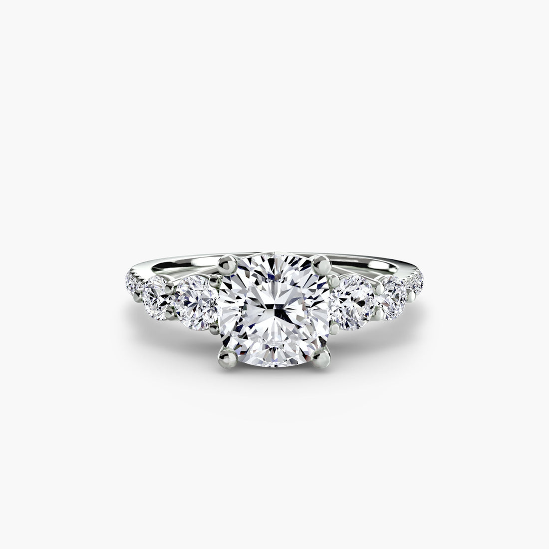 Five Stone Ring with Pavé Band ALZA
