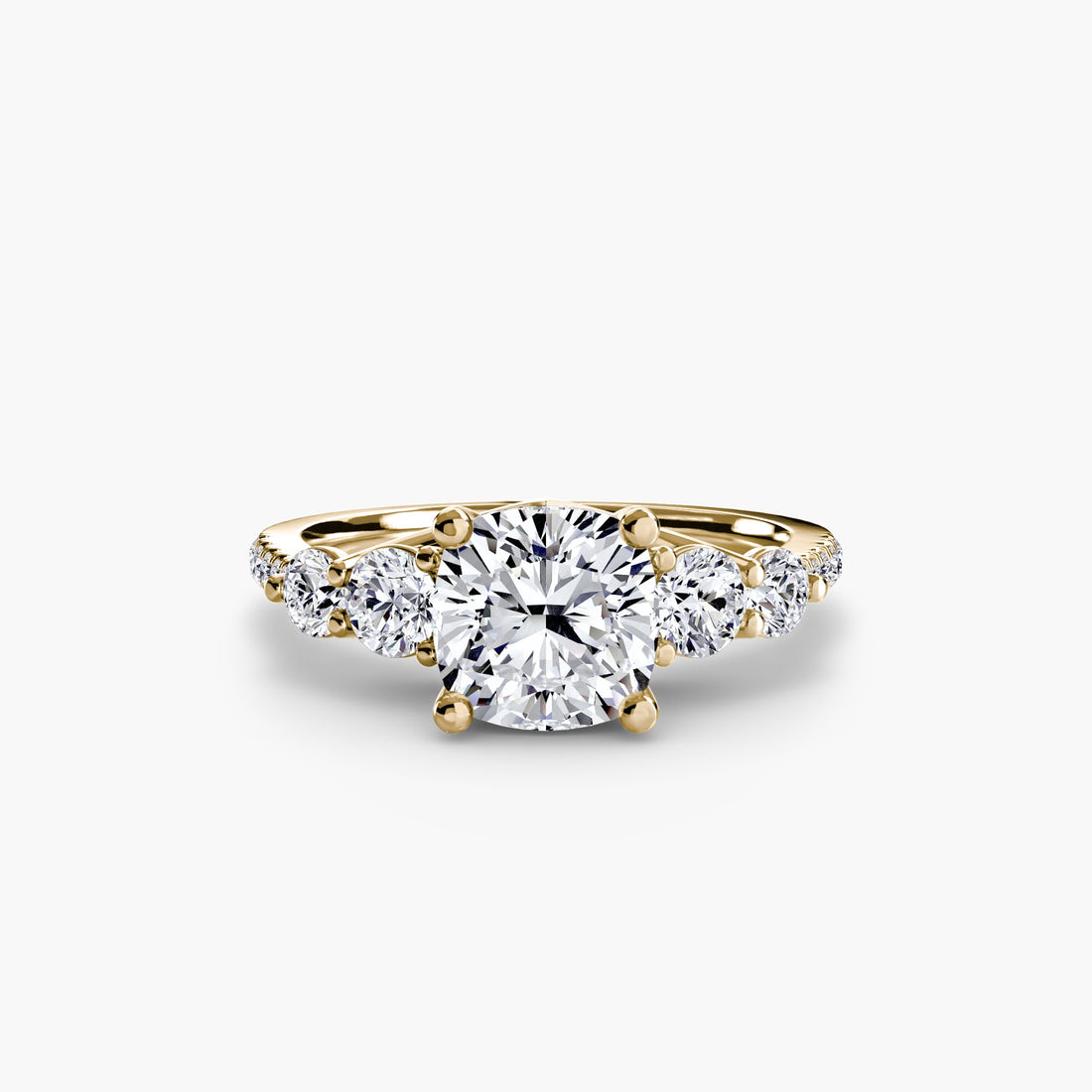 Five Stone Ring with Pavé Band ALZA