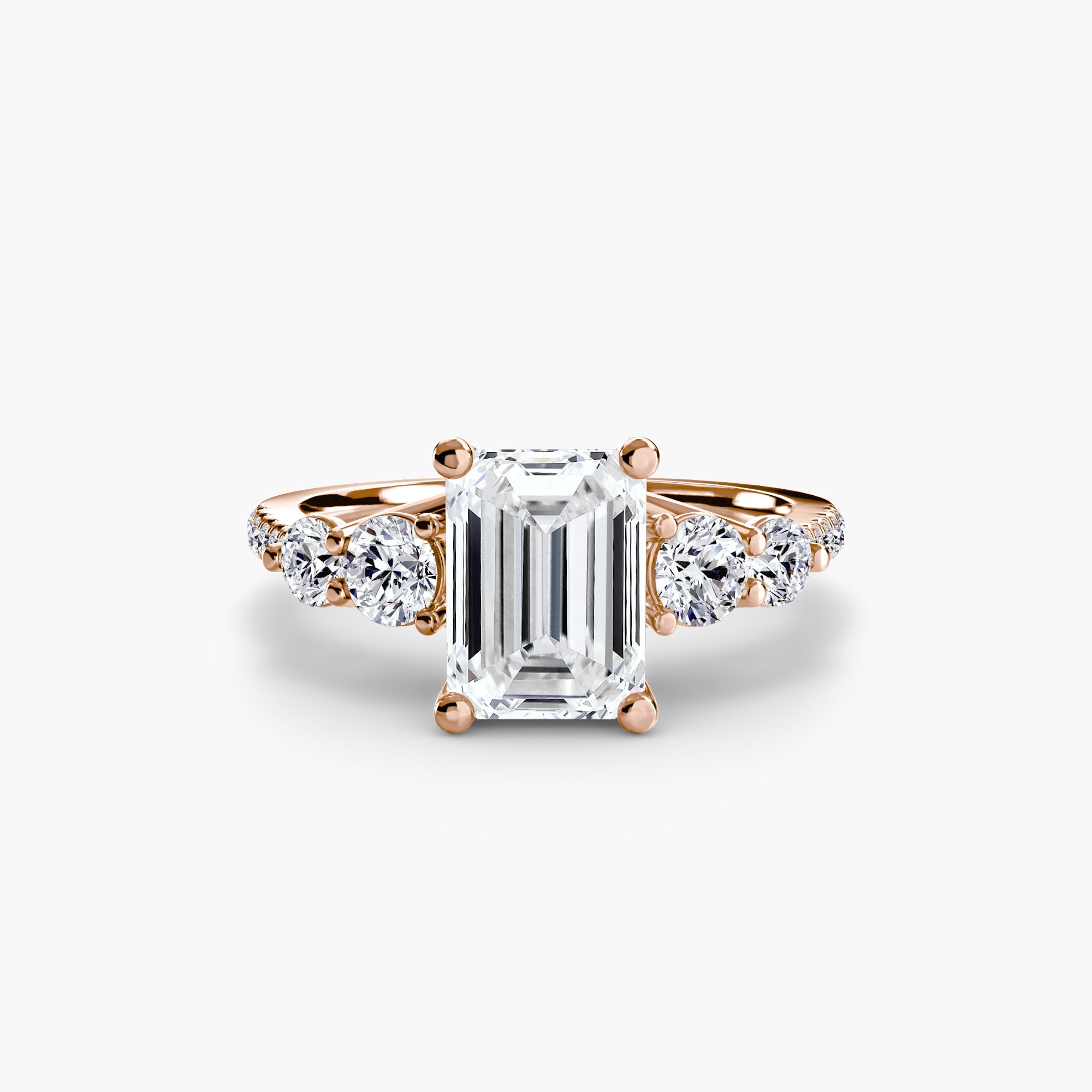 Five Stone Ring with Pavé Band ALZA
