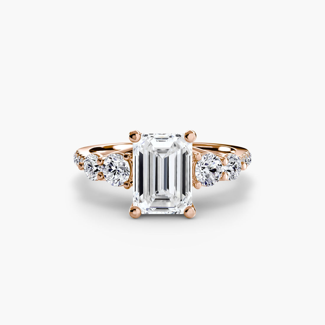 Five Stone Ring with Pavé Band ALZA