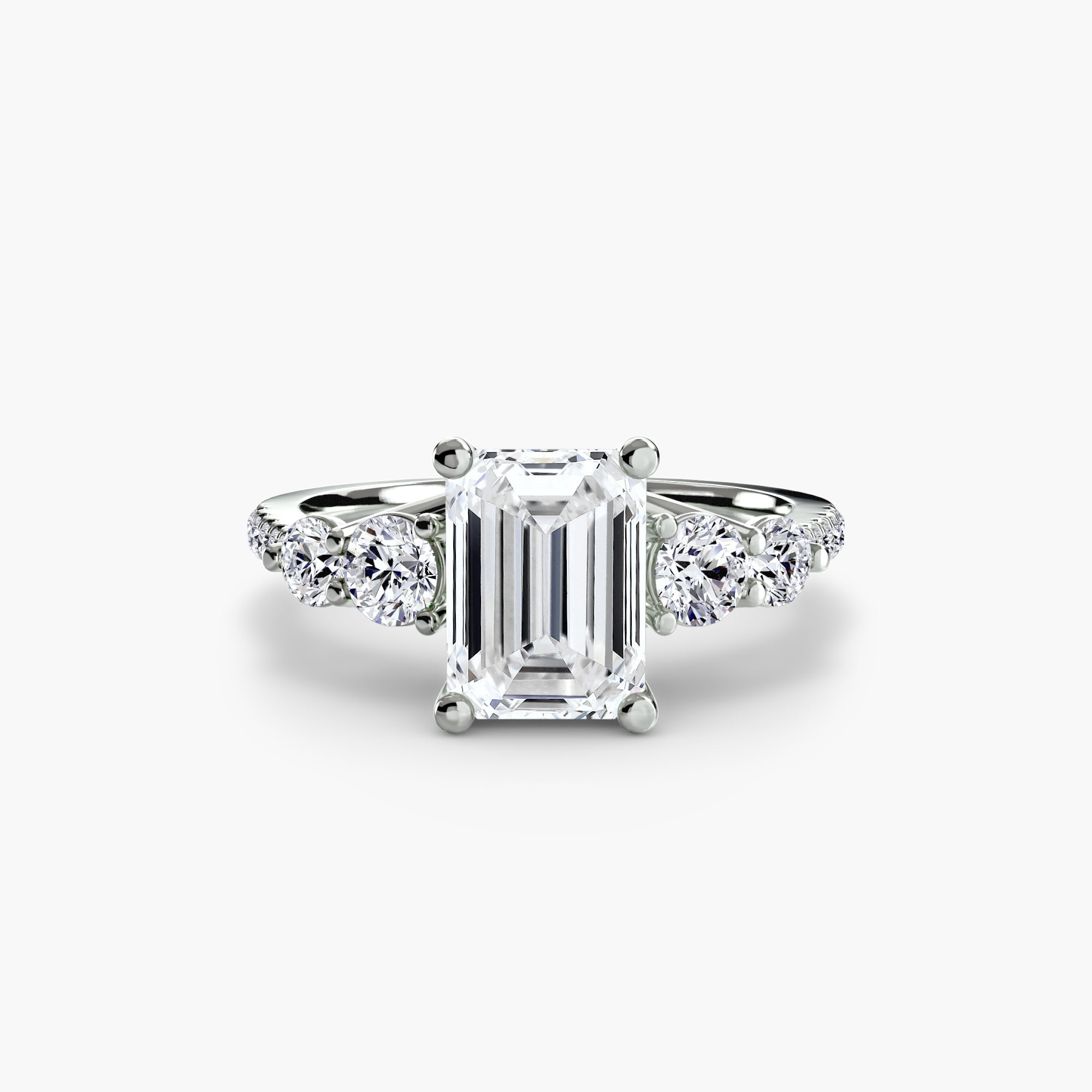 Five Stone Ring with Pavé Band ALZA