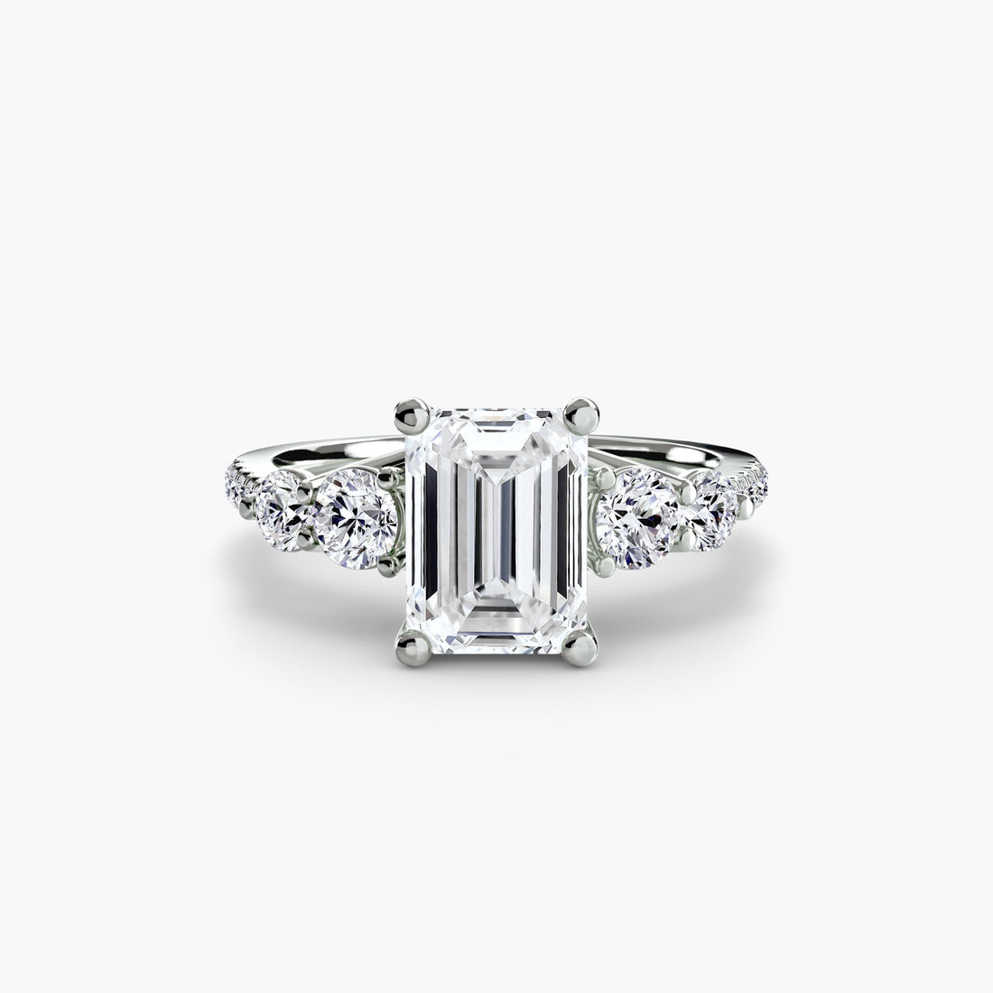 Five Stone Ring with Pavé Band ALZA