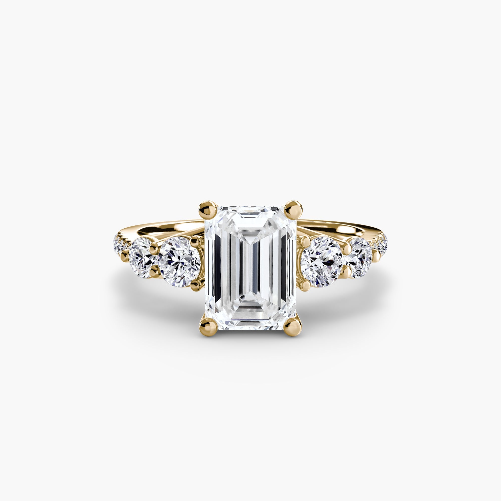 Five Stone Ring with Pavé Band ALZA