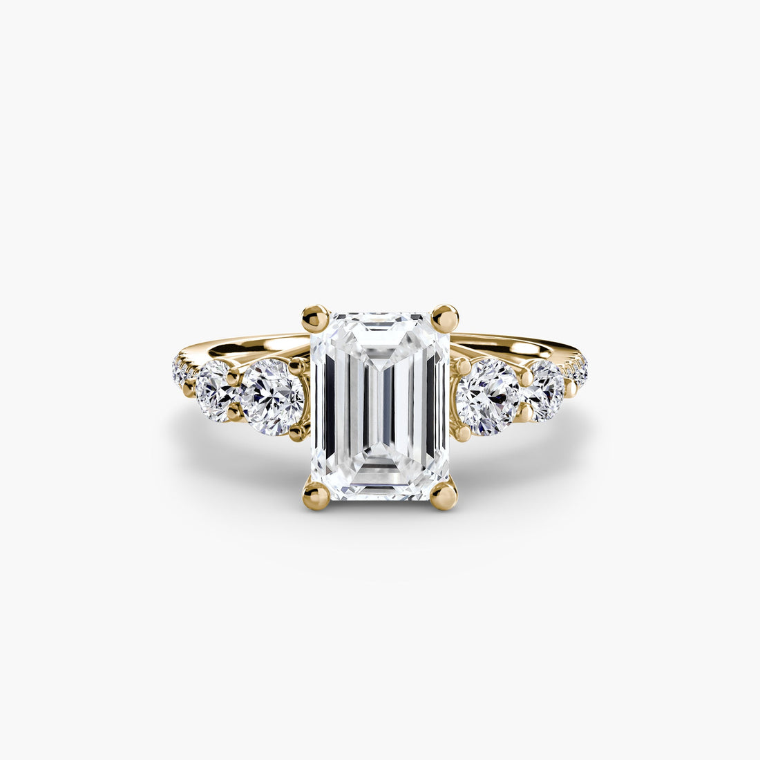 Five Stone Ring with Pavé Band ALZA