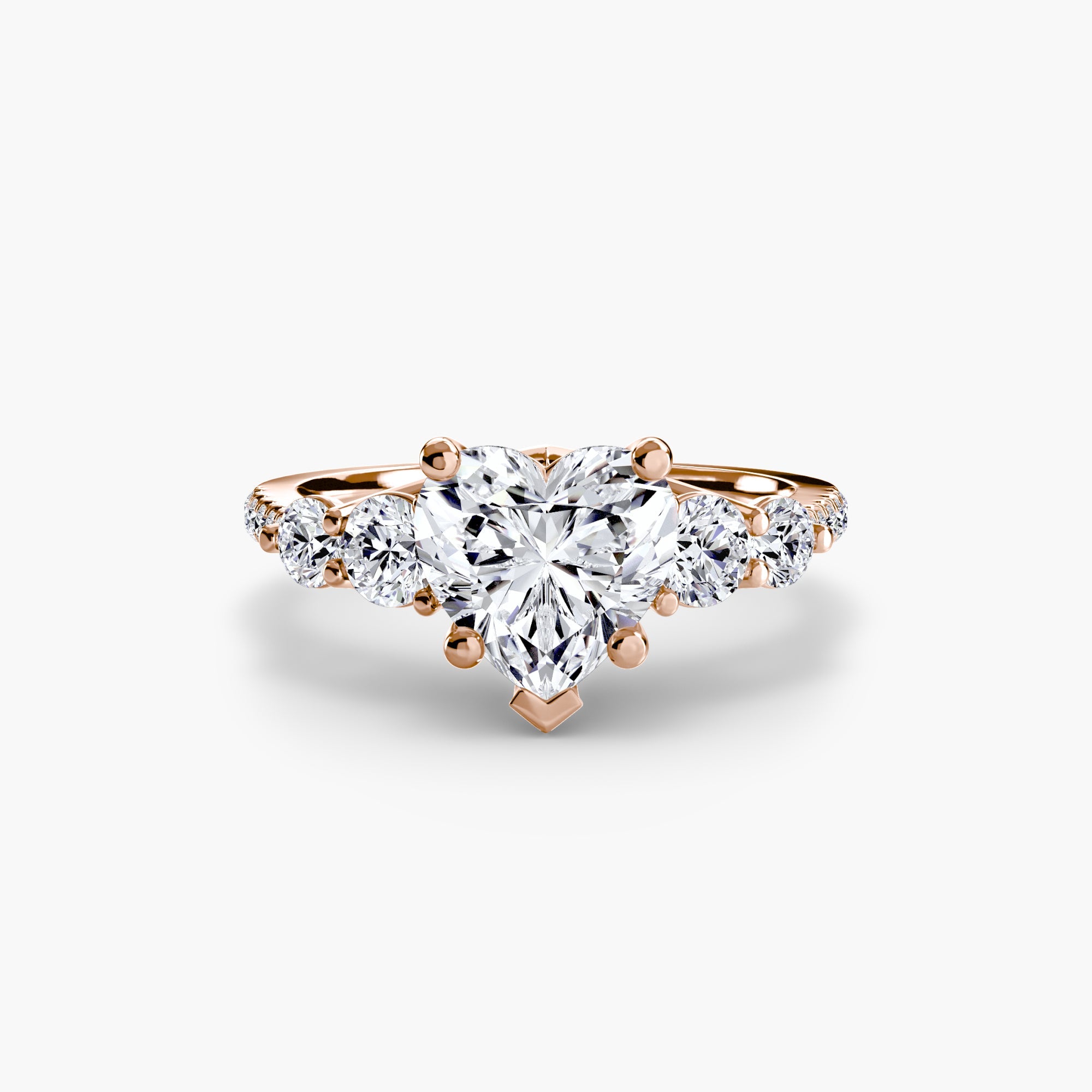 Five Stone Ring with Pavé Band ALZA
