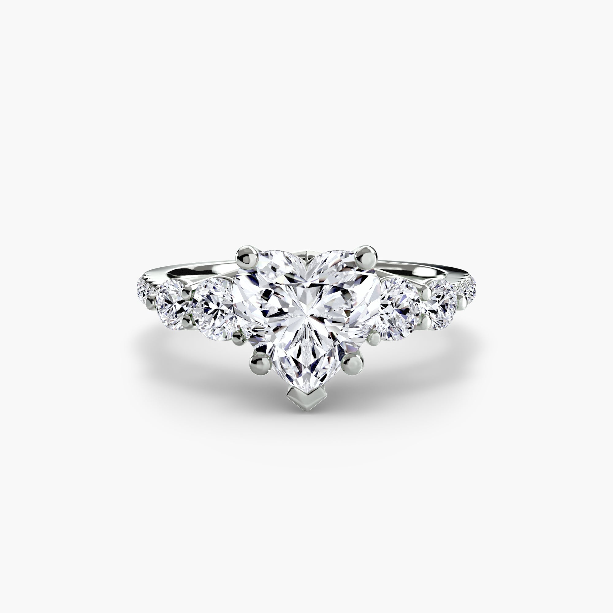 Five Stone Ring with Pavé Band ALZA