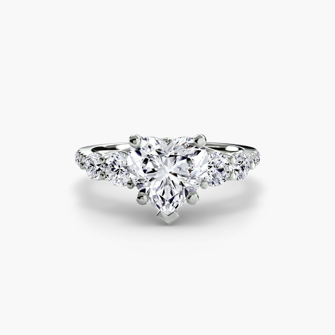 Five Stone Ring with Pavé Band ALZA