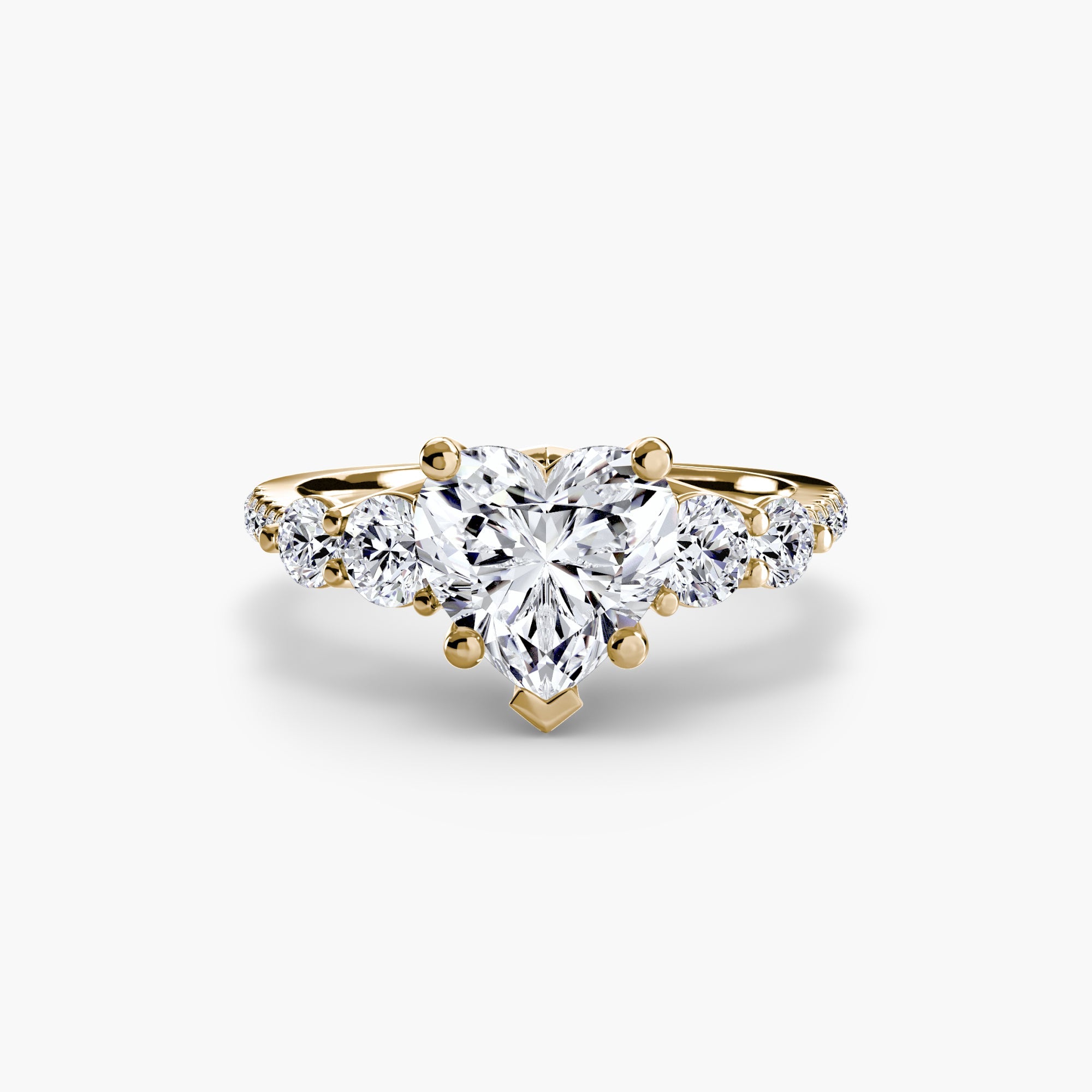 Five Stone Ring with Pavé Band ALZA