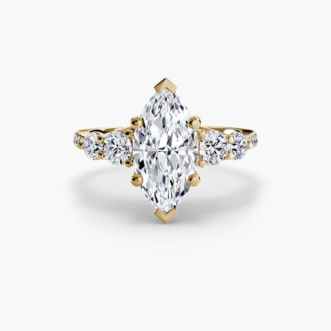 Five Stone Ring with Pavé Band ALZA