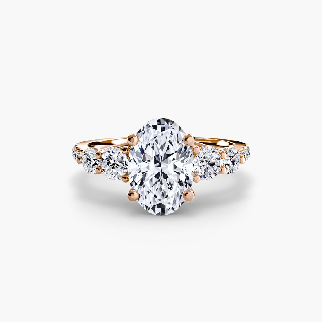 Five Stone Ring with Pavé Band ALZA