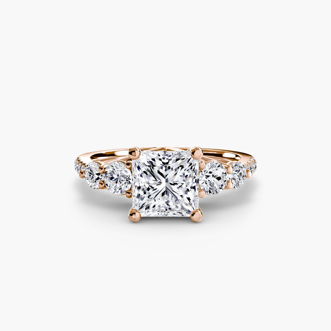 Five Stone Ring with Pavé Band ALZA