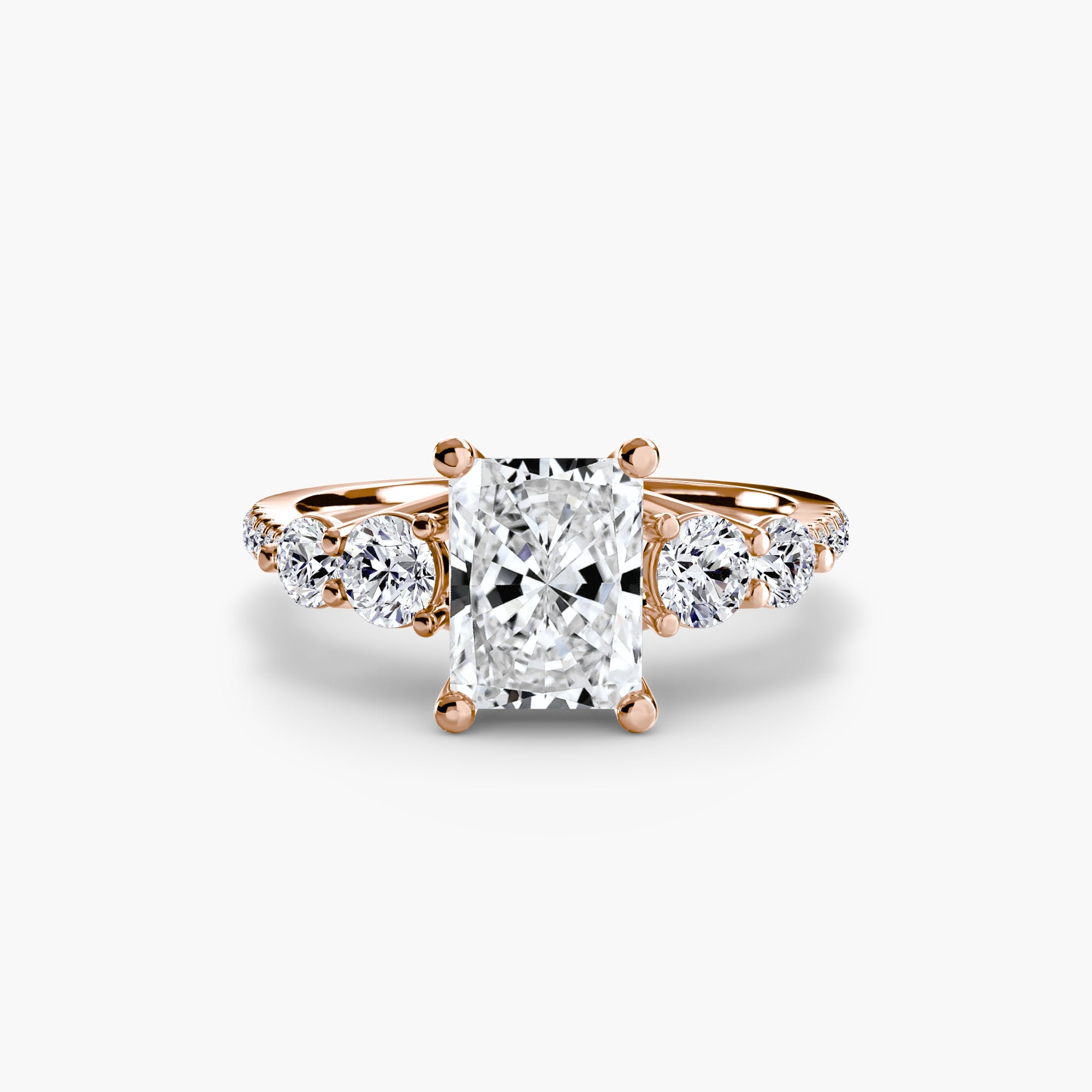 Five Stone Ring with Pavé Band ALZA
