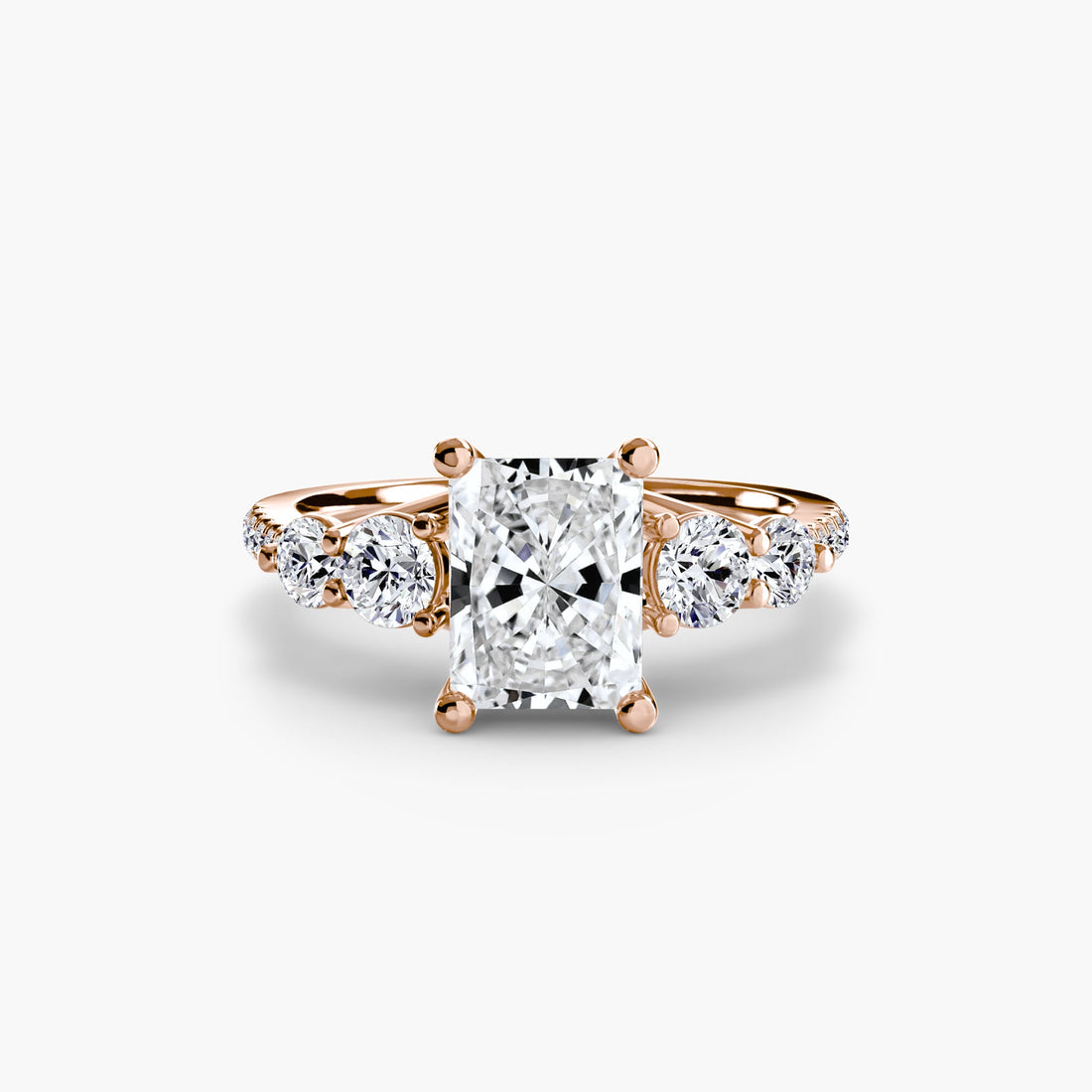 Five Stone Ring with Pavé Band ALZA