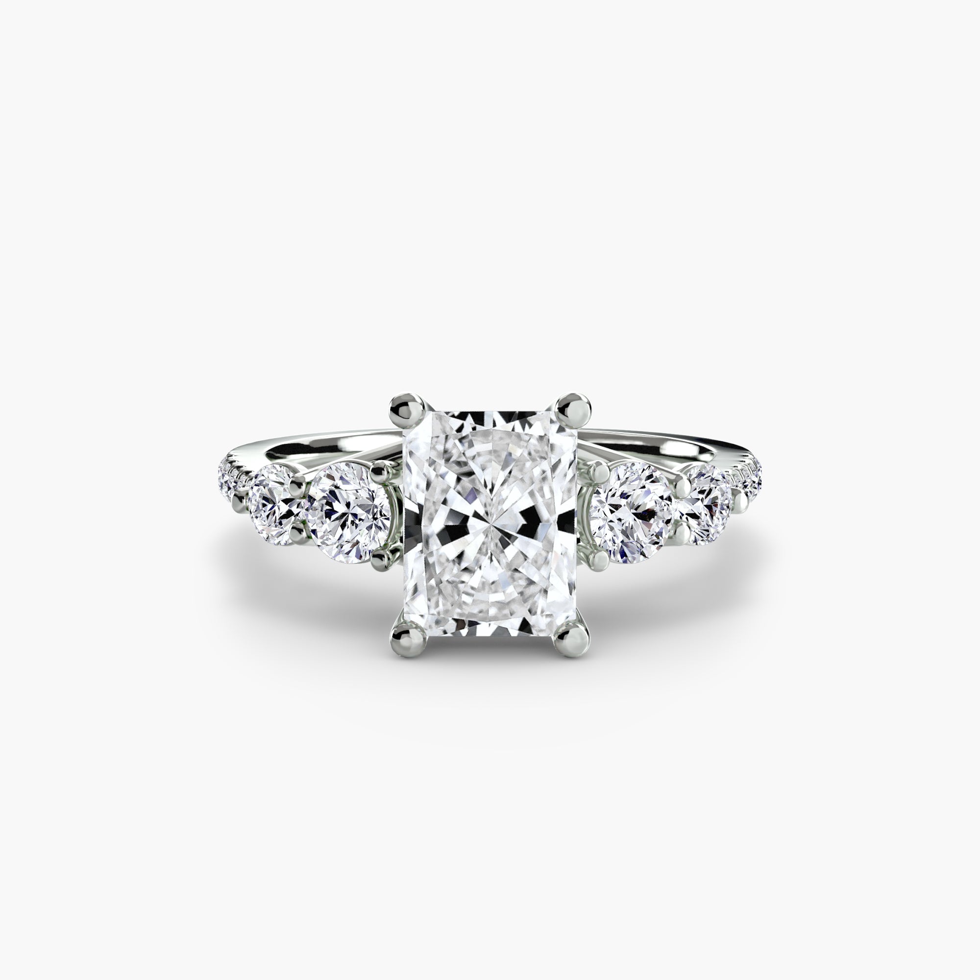Five Stone Ring with Pavé Band ALZA
