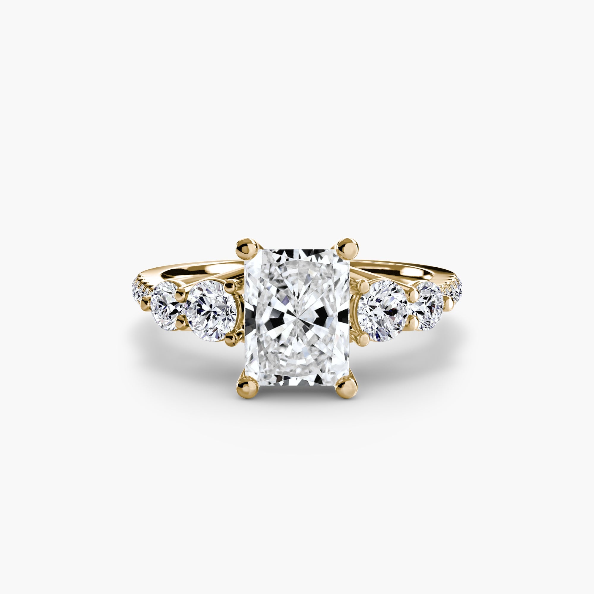 Five Stone Ring with Pavé Band ALZA