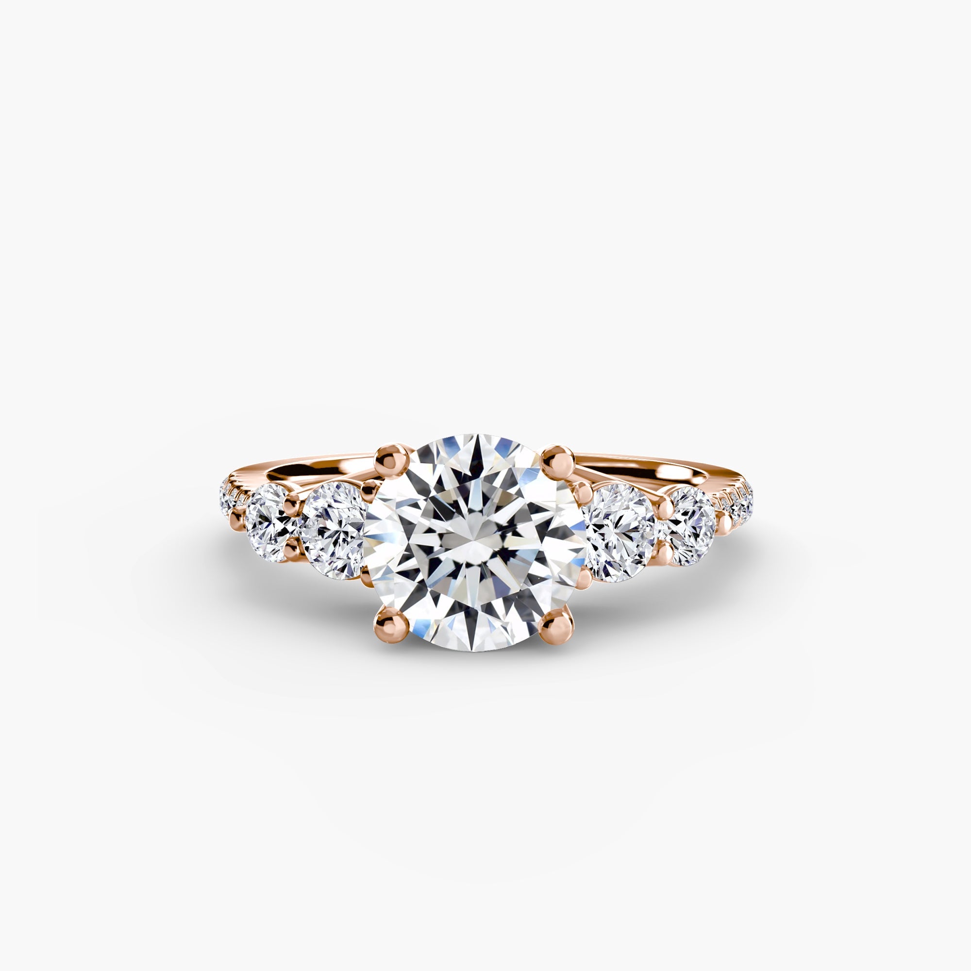 Five Stone Ring with Pavé Band ALZA
