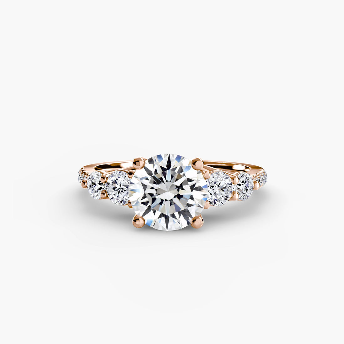 Five Stone Ring with Pavé Band ALZA