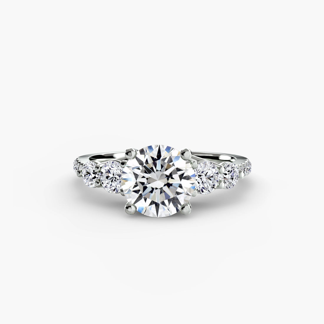 Five Stone Ring with Pavé Band ALZA