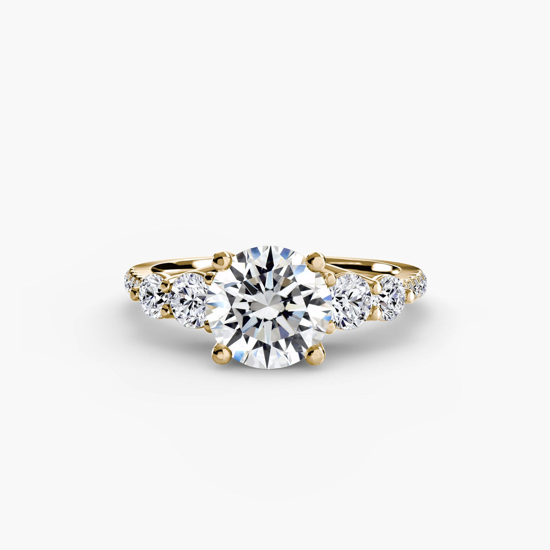 Five Stone Ring with Pavé Band ALZA
