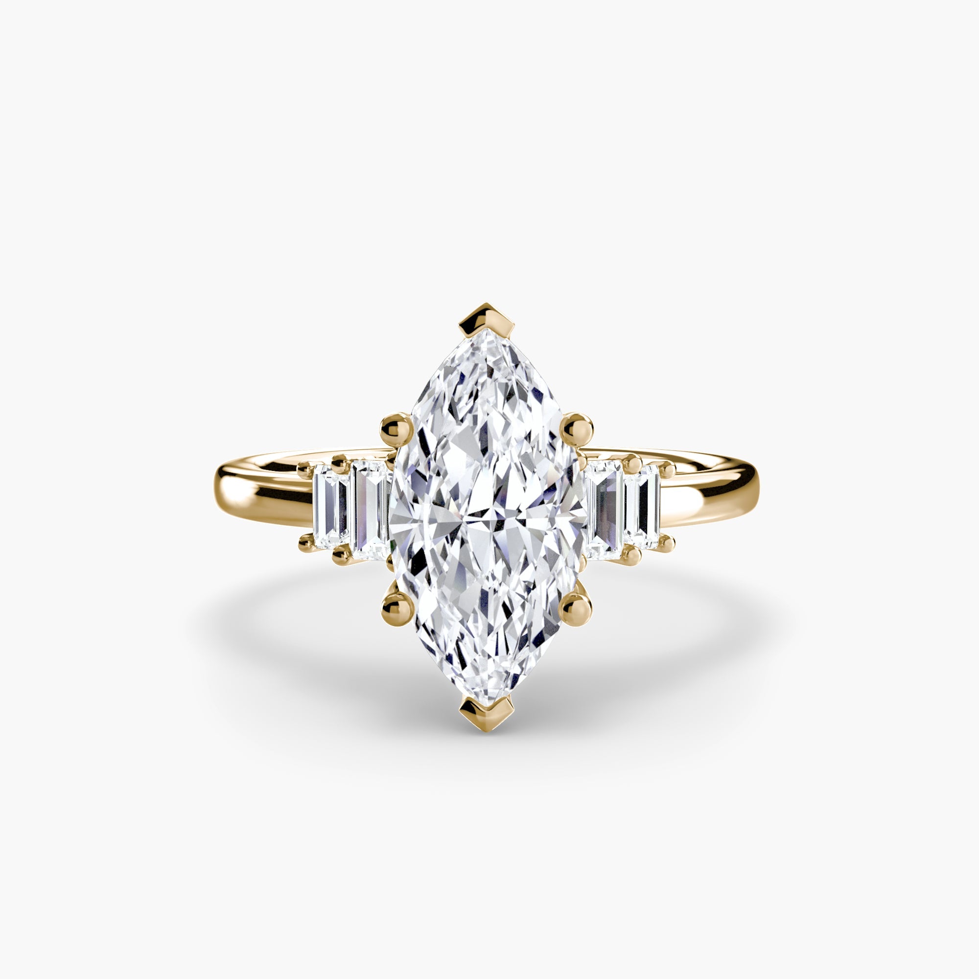 Baguette Accent Solitaire ALZA