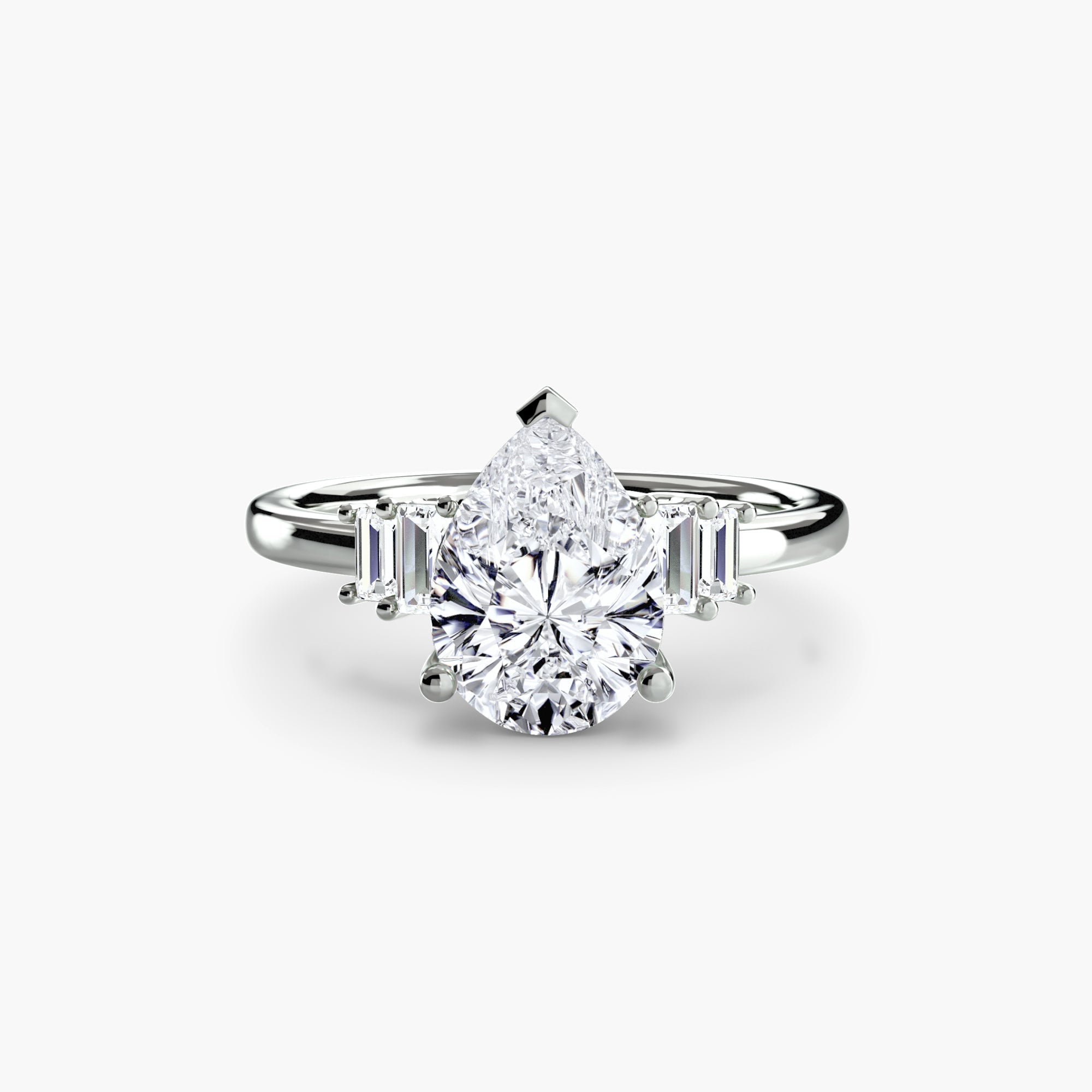 Baguette Accent Solitaire ALZA
