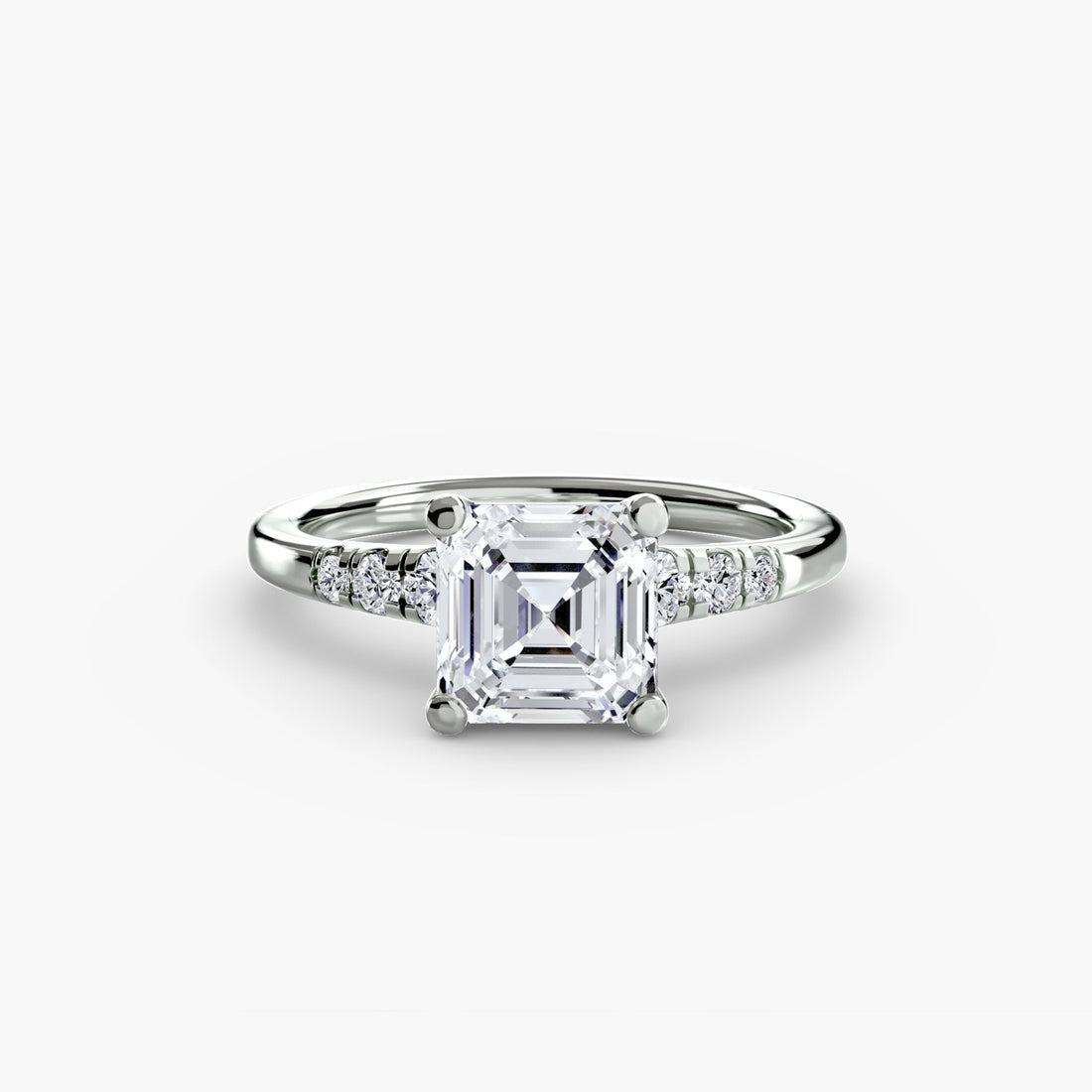 Solitaire with Shoulder Accents ALZA