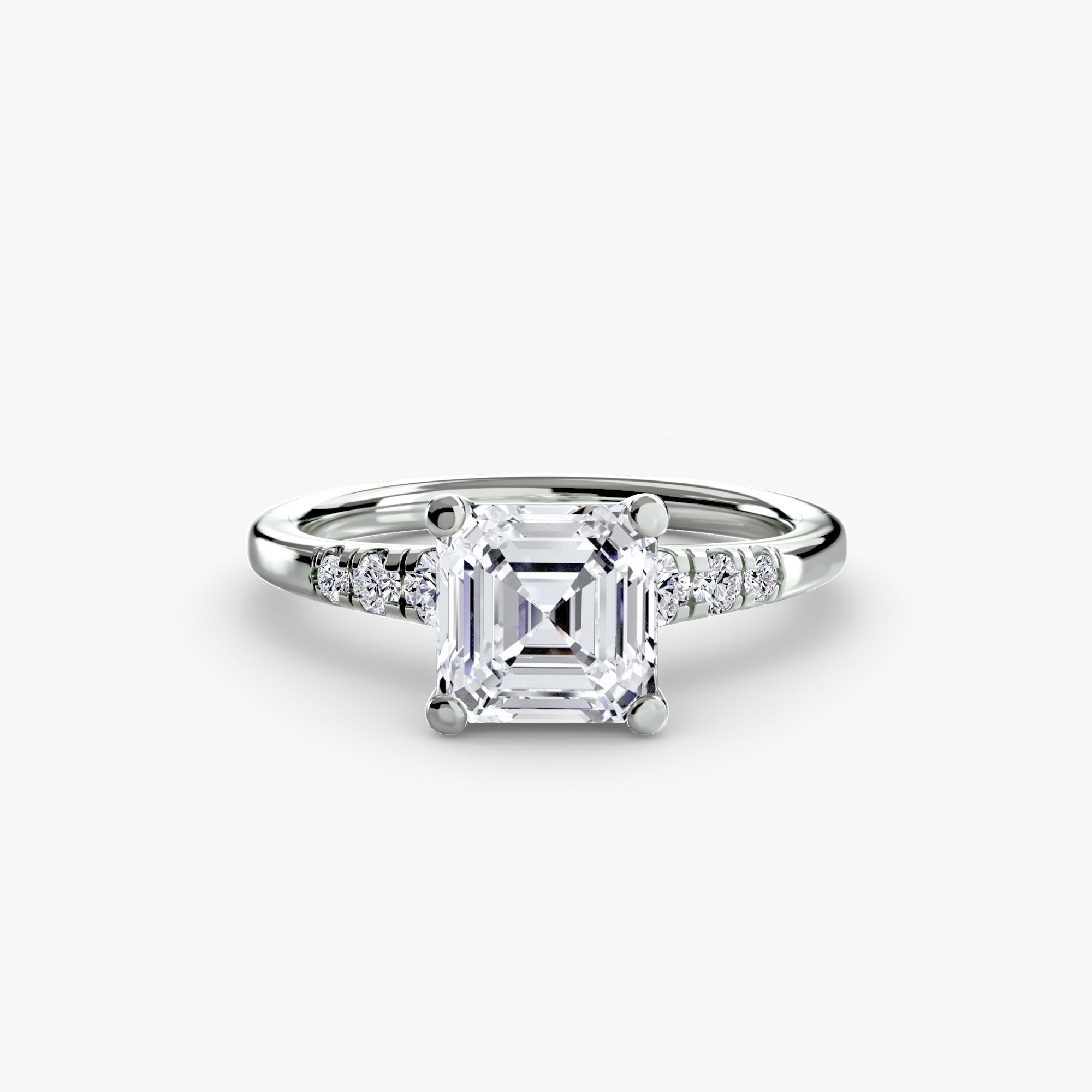 Solitaire with Shoulder Accents ALZA
