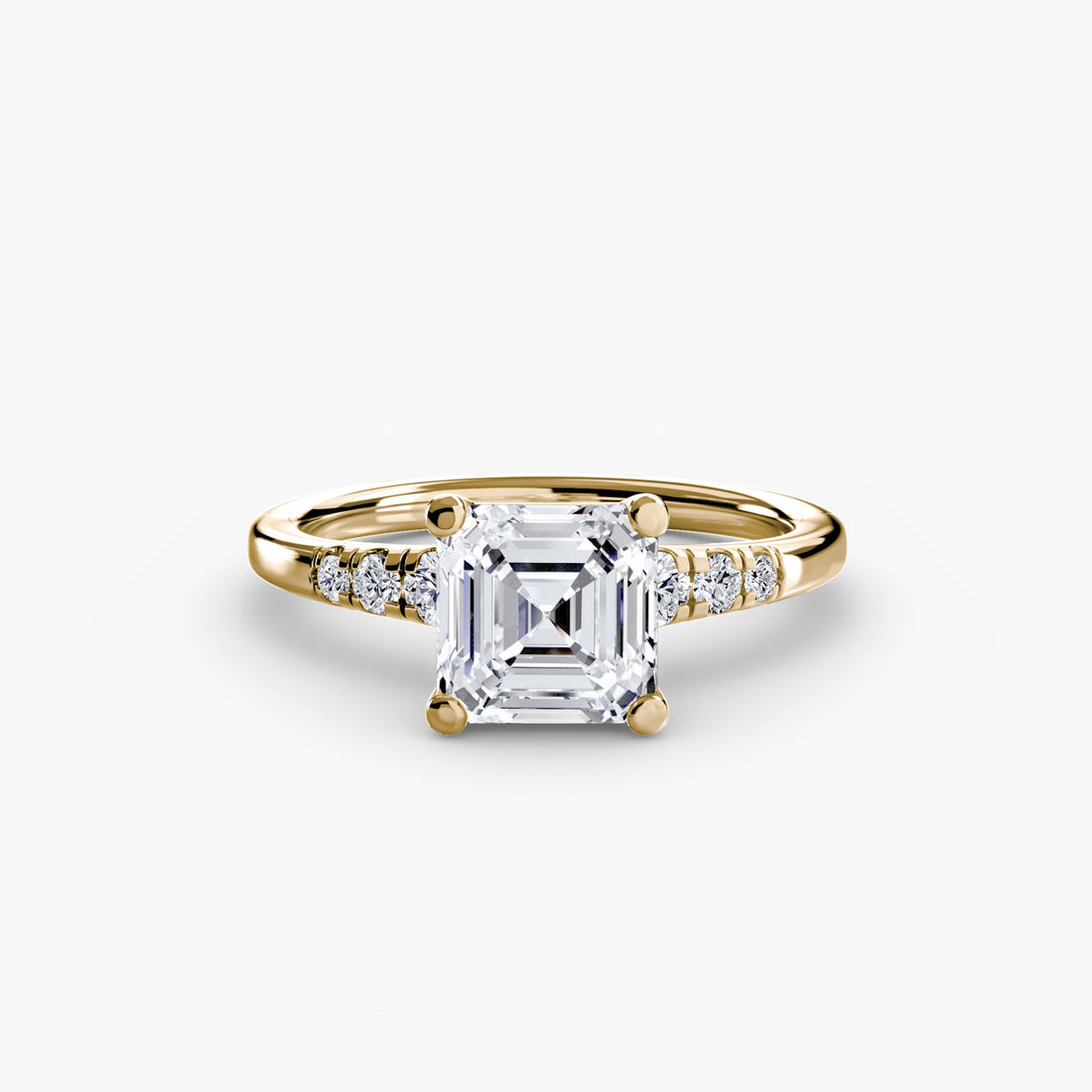 Solitaire with Shoulder Accents ALZA