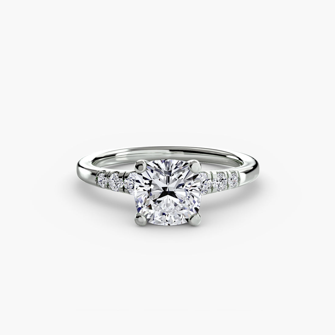 Solitaire with Shoulder Accents ALZA