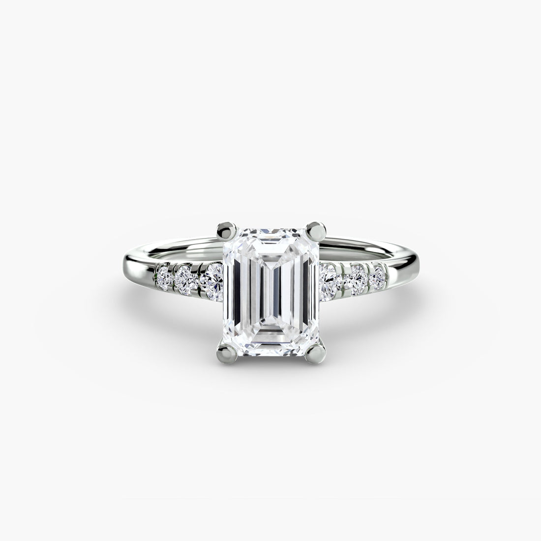 Solitaire with Shoulder Accents ALZA