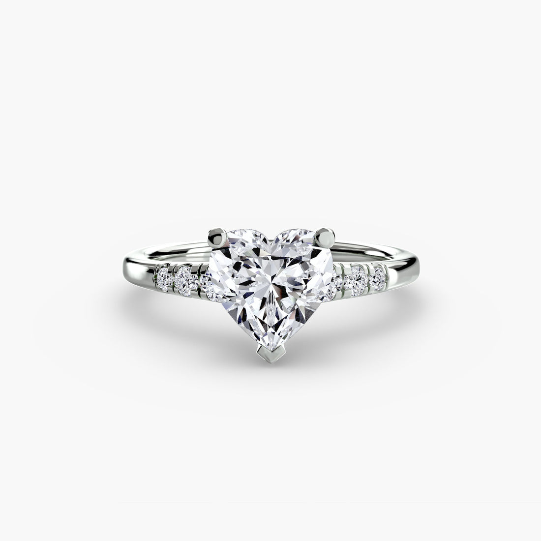 Solitaire with Shoulder Accents ALZA