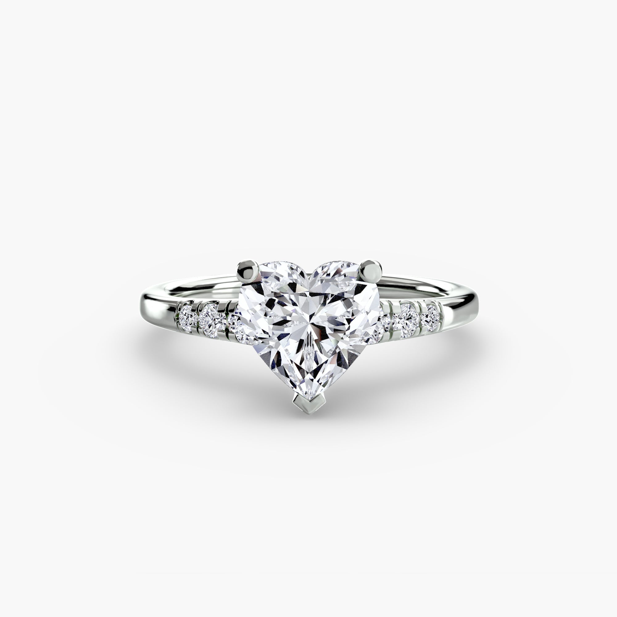 Solitaire with Shoulder Accents ALZA