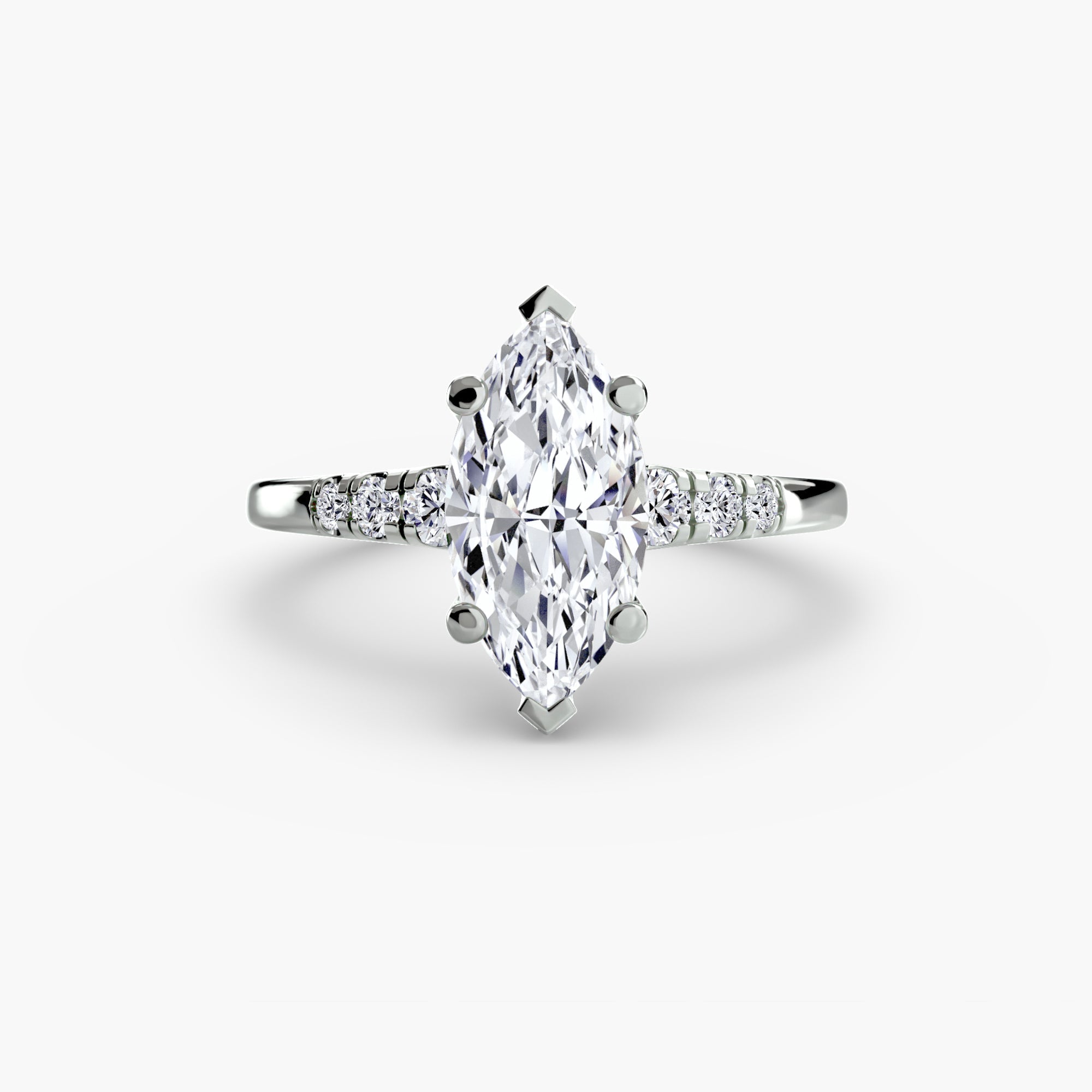 Solitaire with Shoulder Accents ALZA