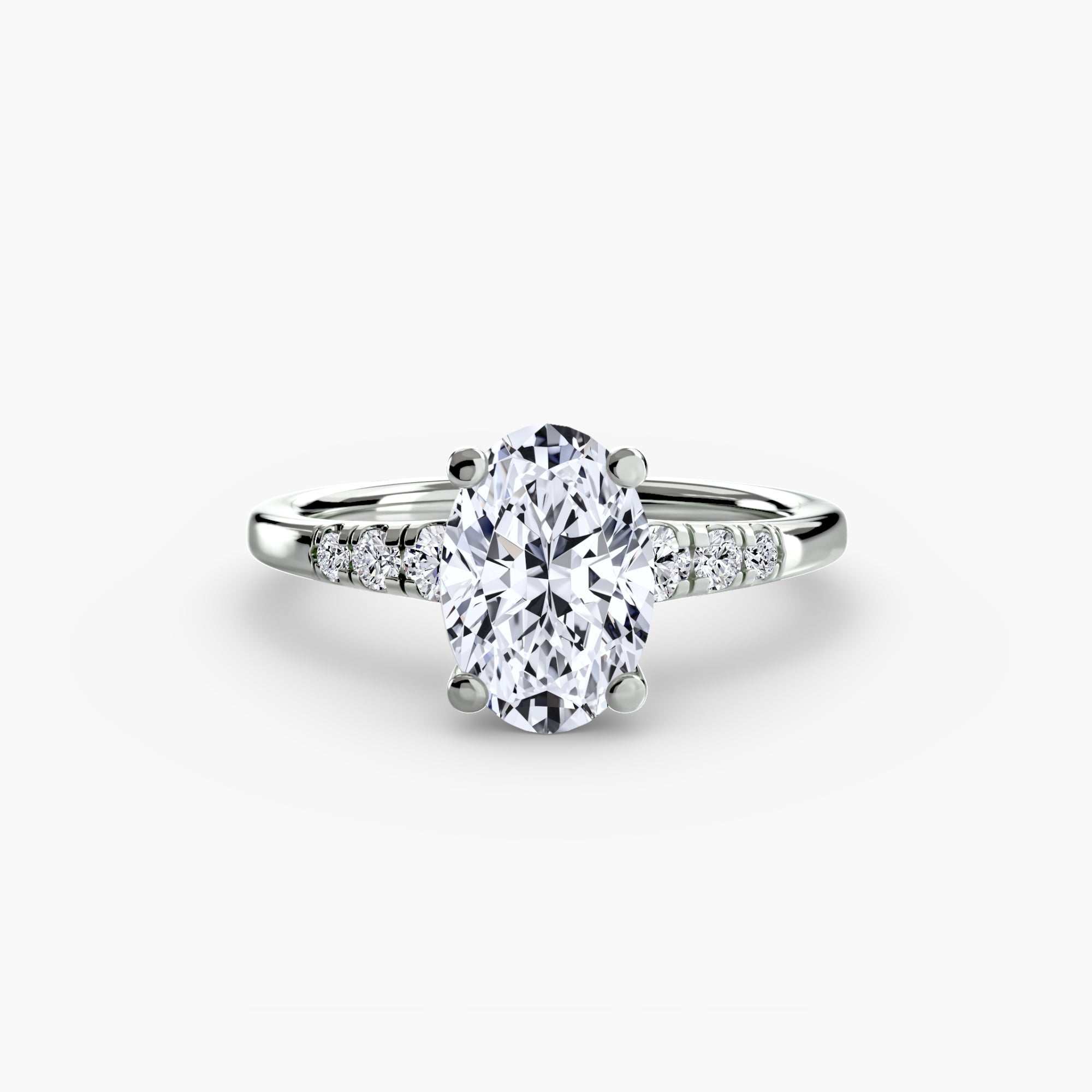 Solitaire with Shoulder Accents ALZA