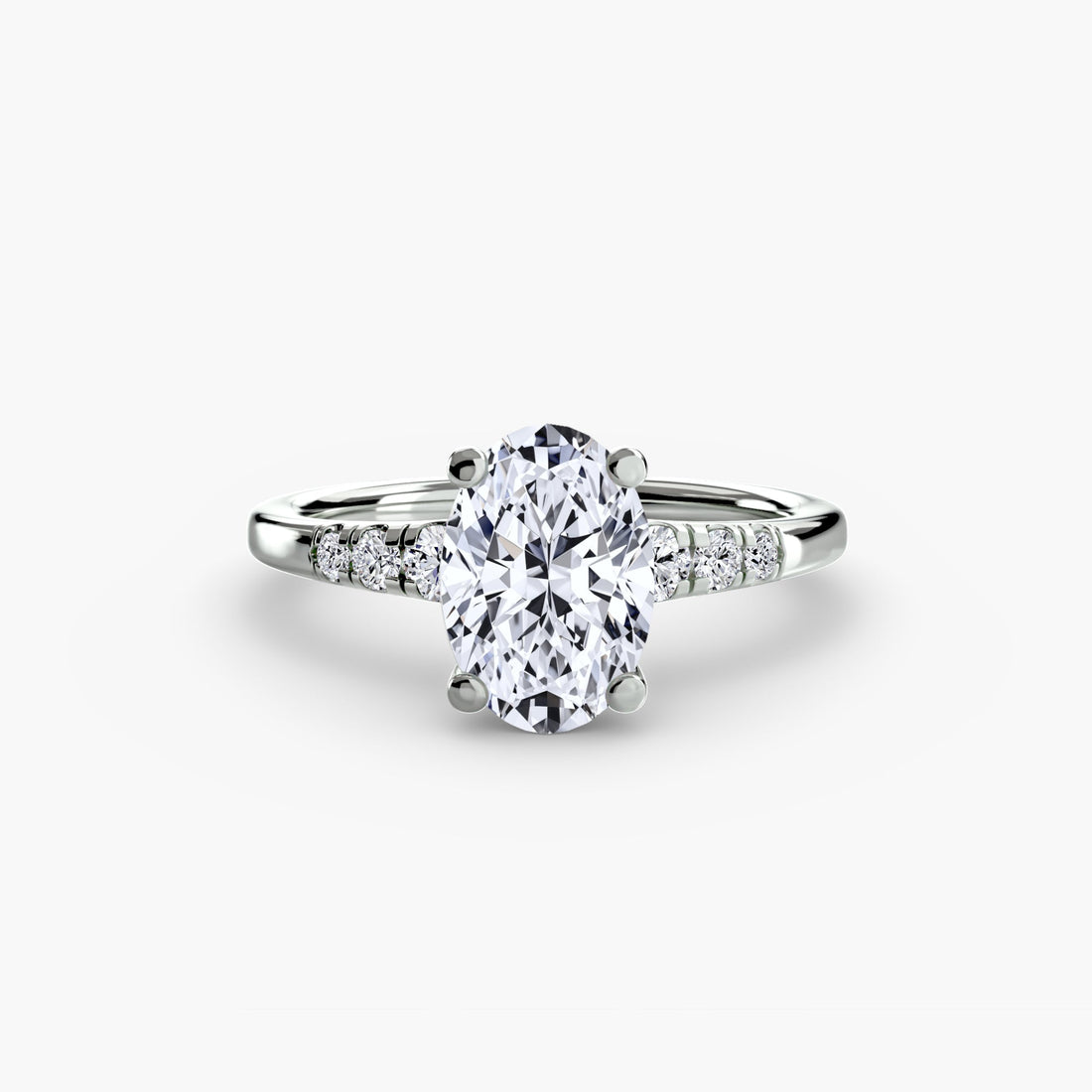 Solitaire with Shoulder Accents ALZA