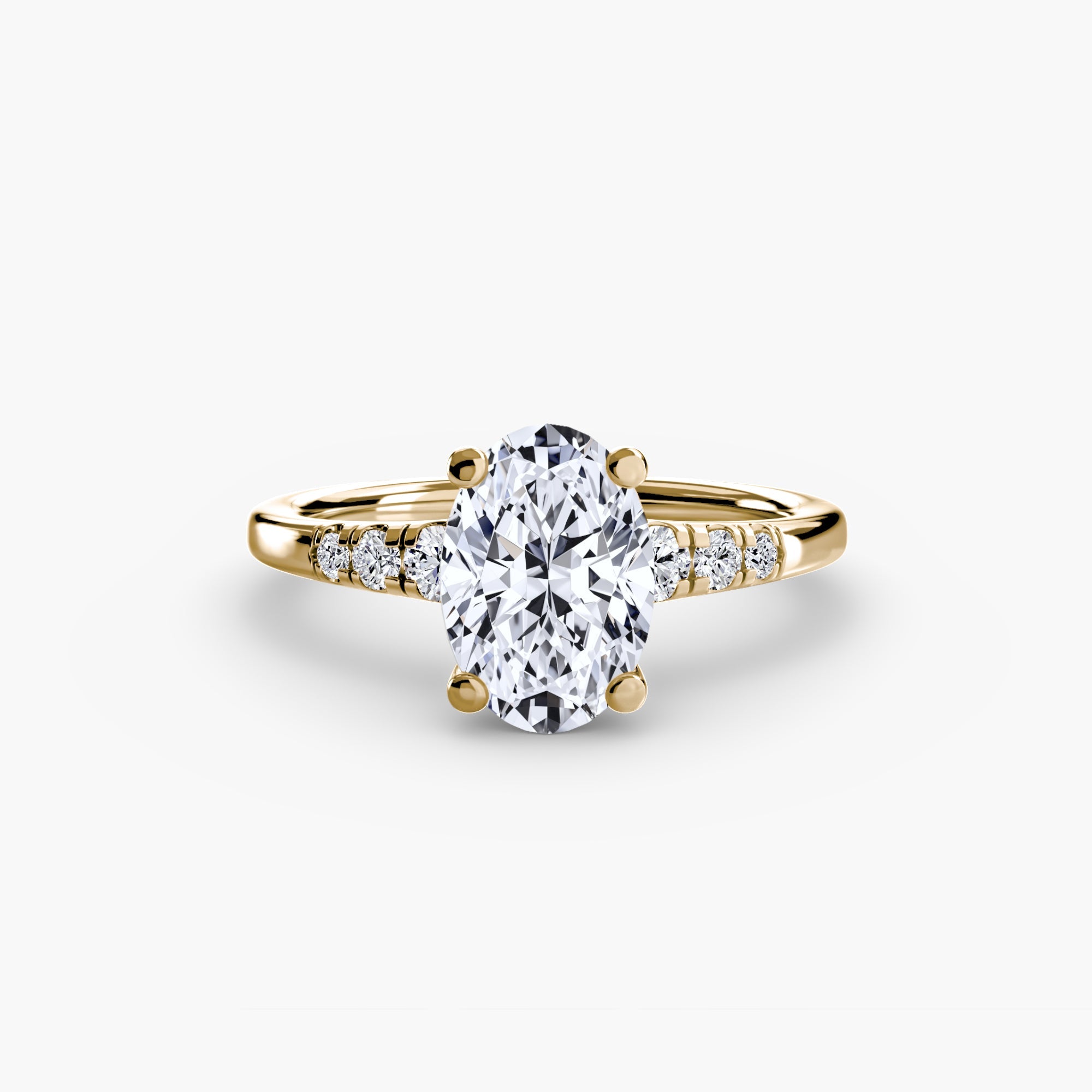 Solitaire with Shoulder Accents ALZA