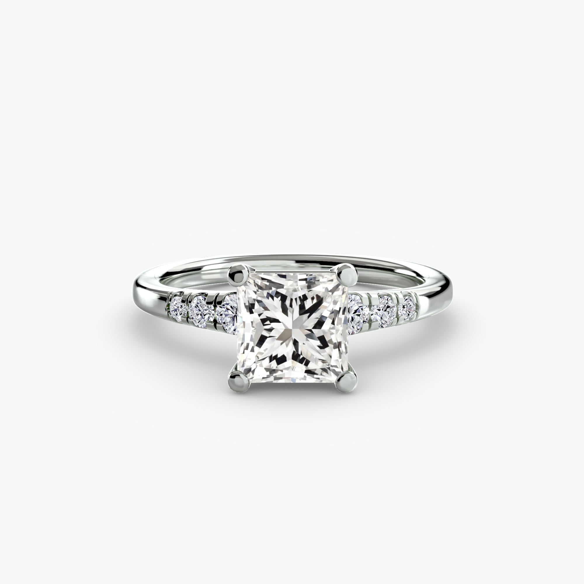 Solitaire with Shoulder Accents ALZA
