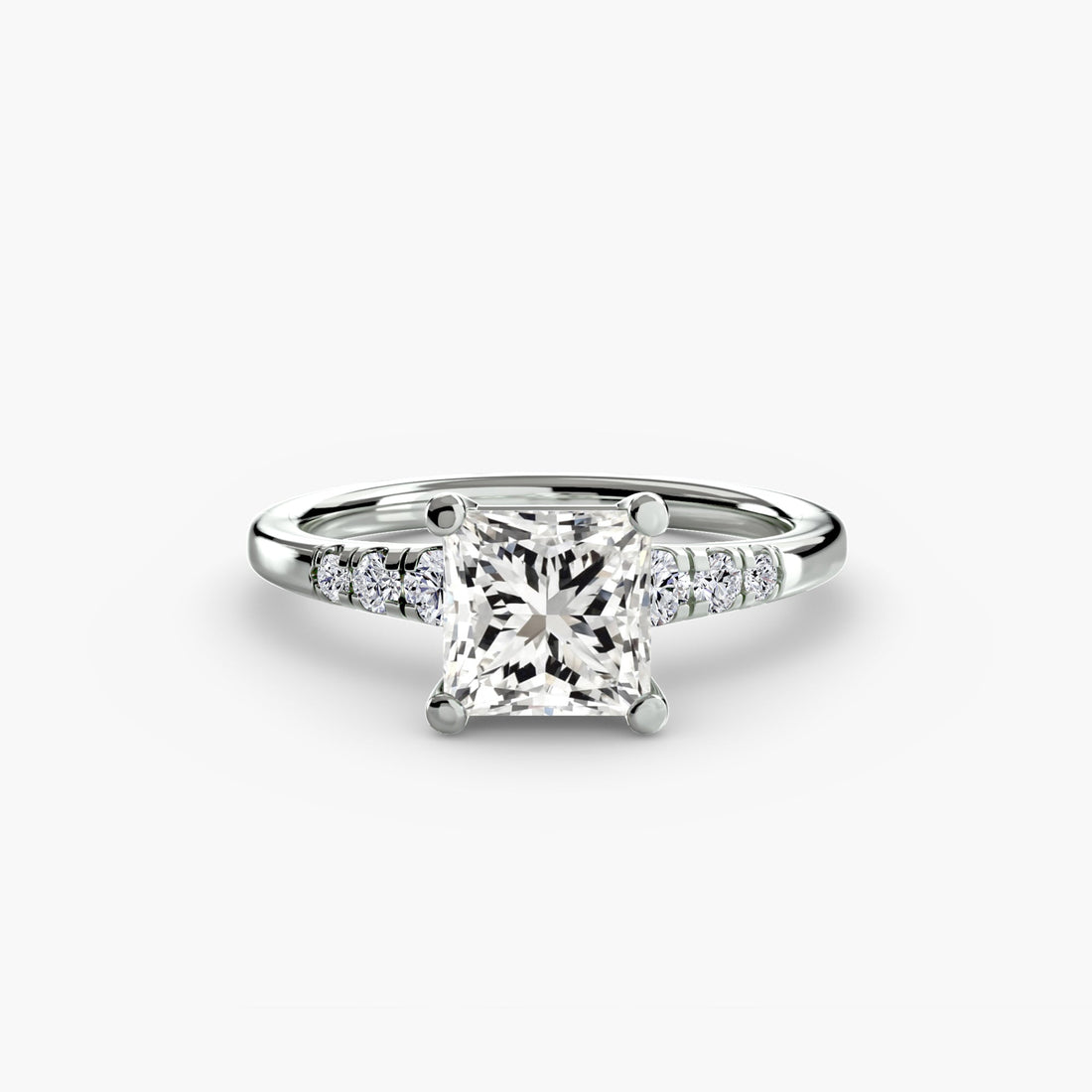Solitaire with Shoulder Accents ALZA