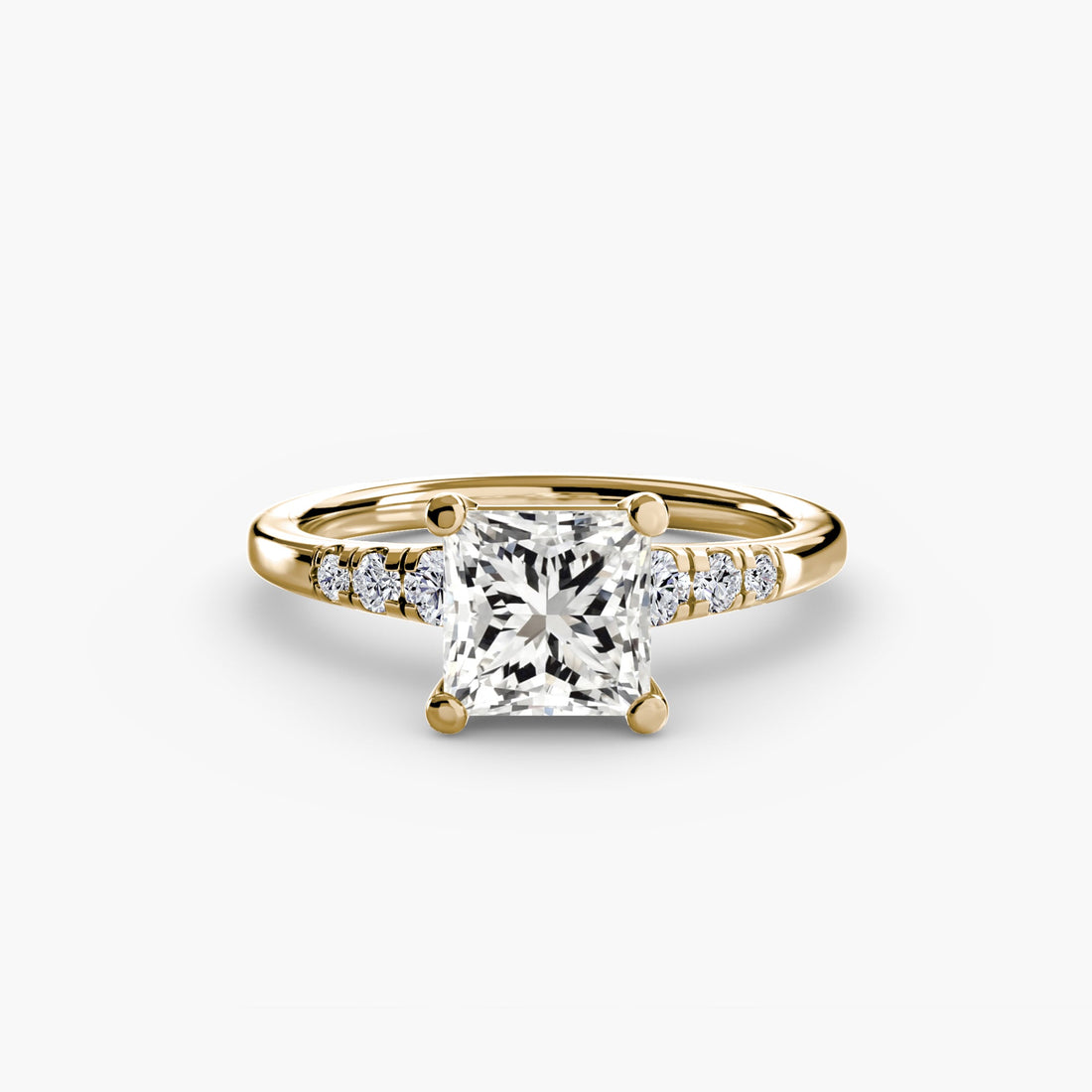 Solitaire with Shoulder Accents ALZA