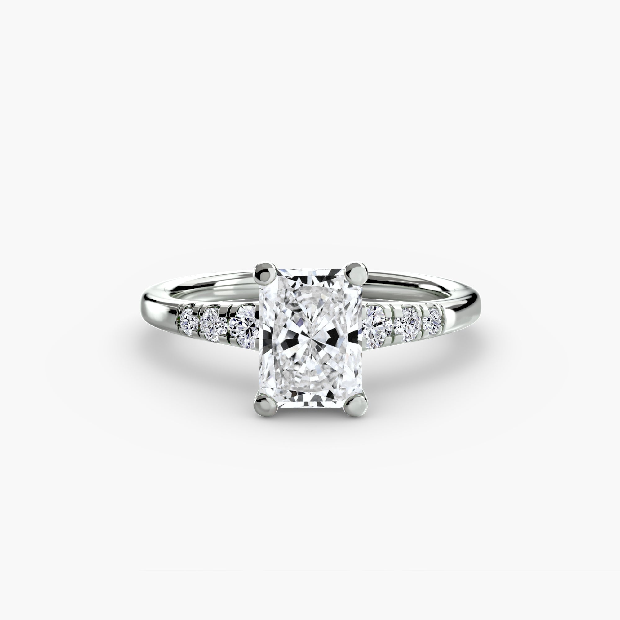 Solitaire with Shoulder Accents ALZA