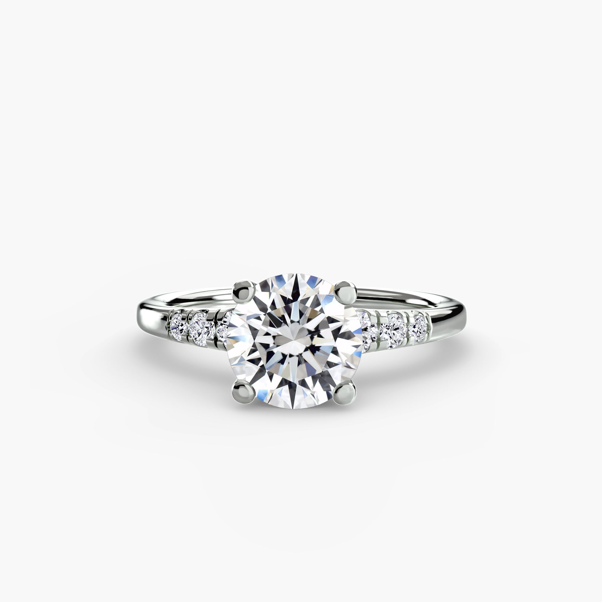 Solitaire with Shoulder Accents ALZA
